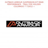 OUTBACK ARMOUR SUSPENSION KIT REAR TRAIL FITS HOLDEN COLORADO 7 7/2012 +